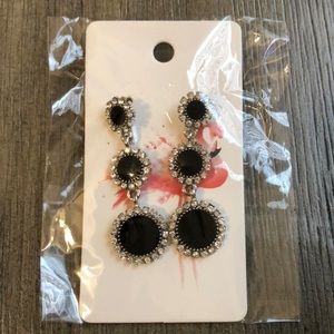 Black and silver earrings